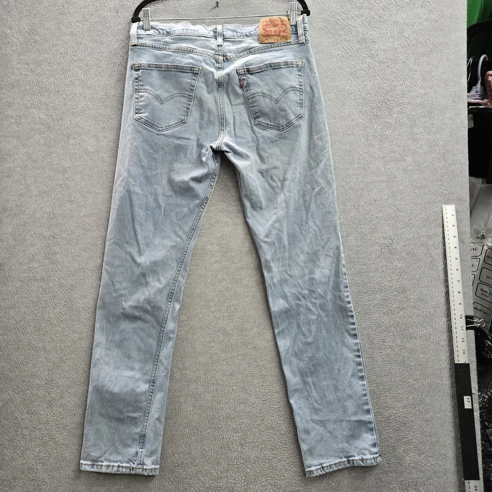 Levi's 511 Men Jeans 34X32 Light Blue Denim Slim Fit 32